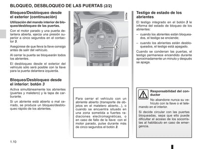 2008-2012 Renault Modus Manuel du propriétaire | Espagnol