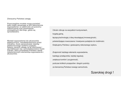 2013-2014 Citroën C8 Owner's Manual | Polish
