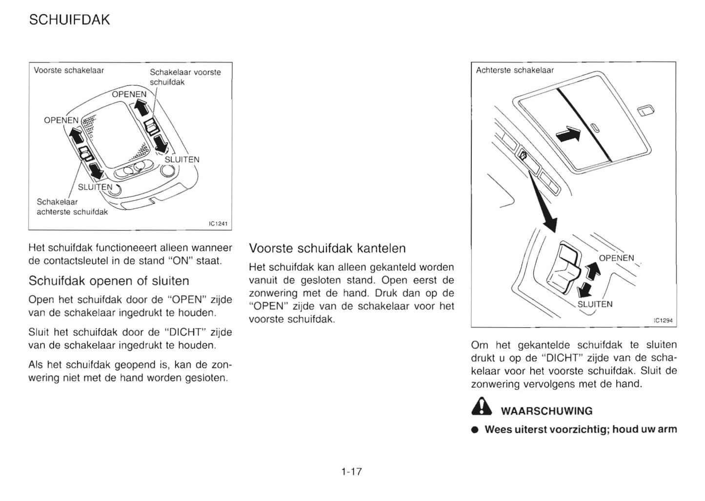 1997 Nissan Serena Owner's Manual | Dutch