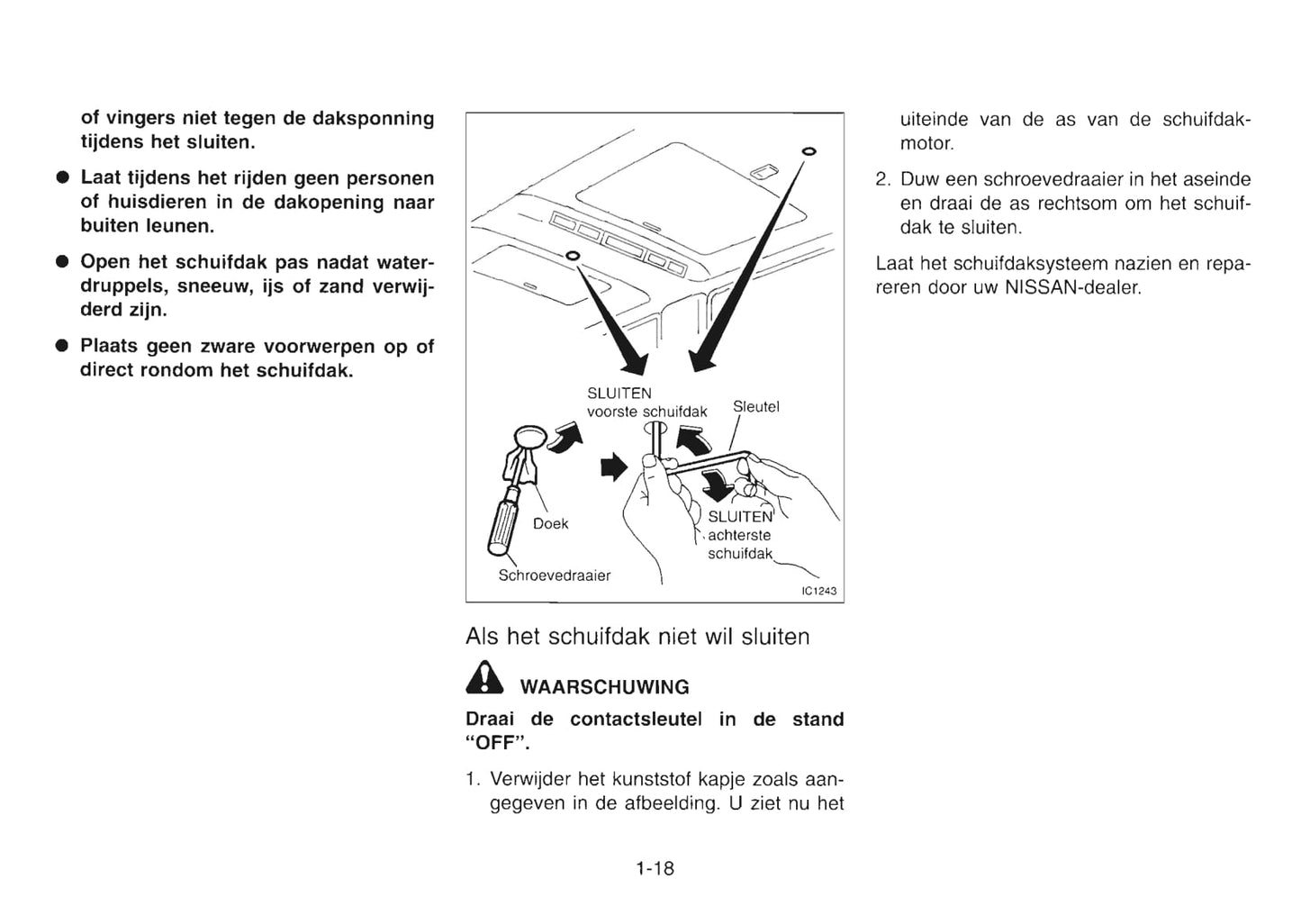 1997 Nissan Serena Gebruikershandleiding | Nederlands