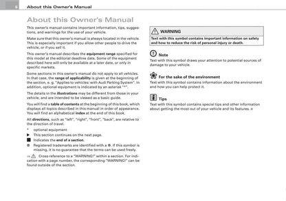 2008 Audi TT Owner's Manual | English