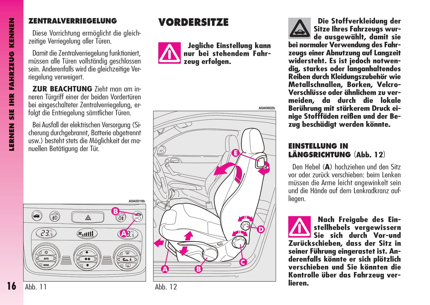 2007-2011 Alfa Romeo GT Owner's Manual | German