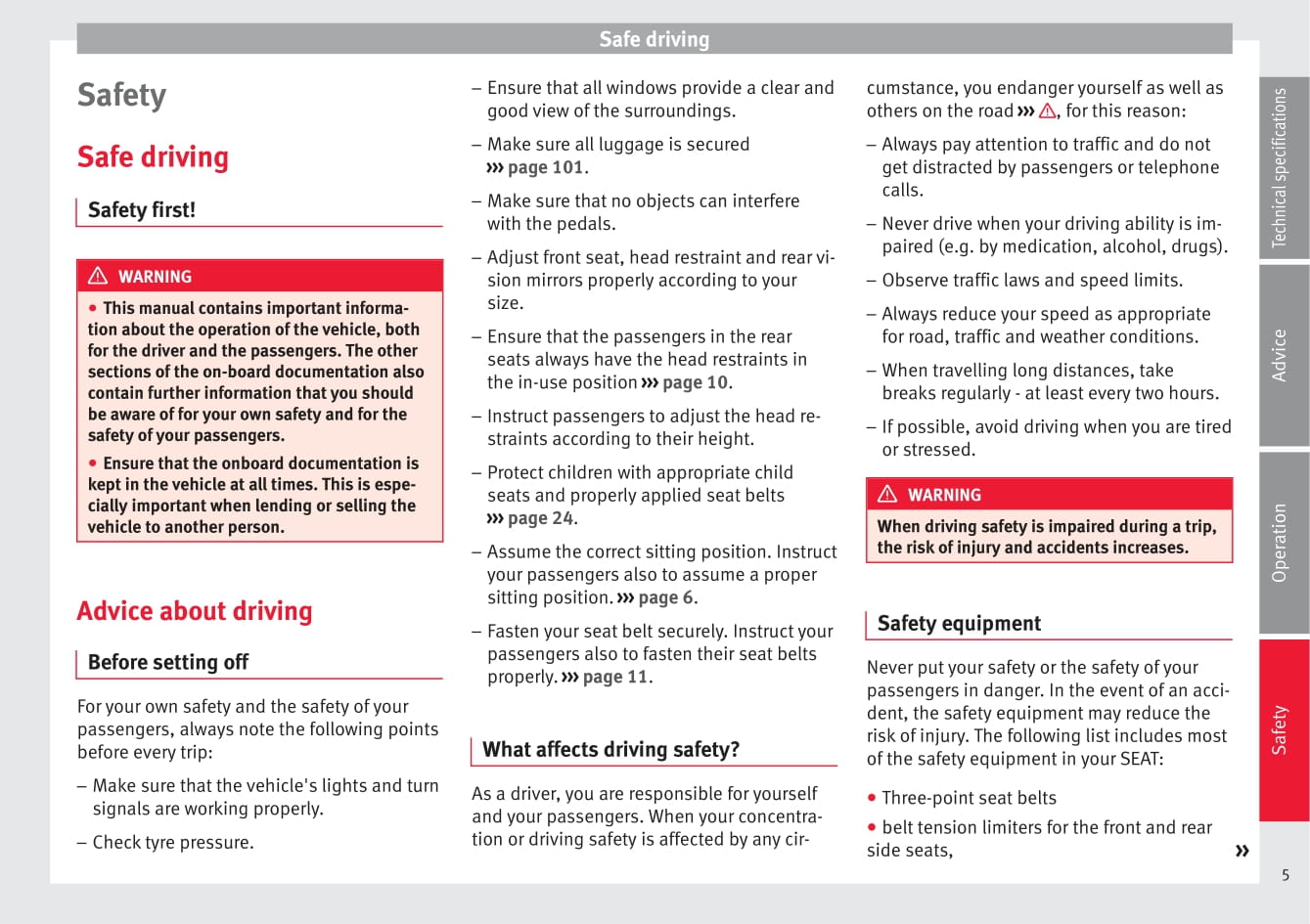 2009-2015 Seat Altea Owner's Manual | English