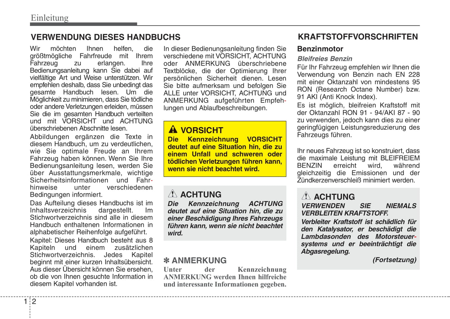 2011-2012 Kia Picanto Bedienungsanleitung | Deutsch