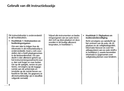 1997-2005 Chevrolet Trans Sport Gebruikershandleiding | Nederlands