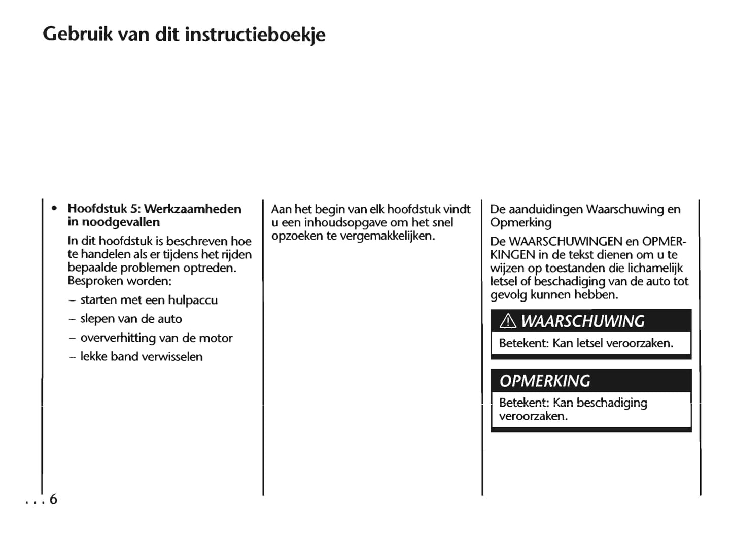 1997-2005 Chevrolet Trans Sport Gebruikershandleiding | Nederlands