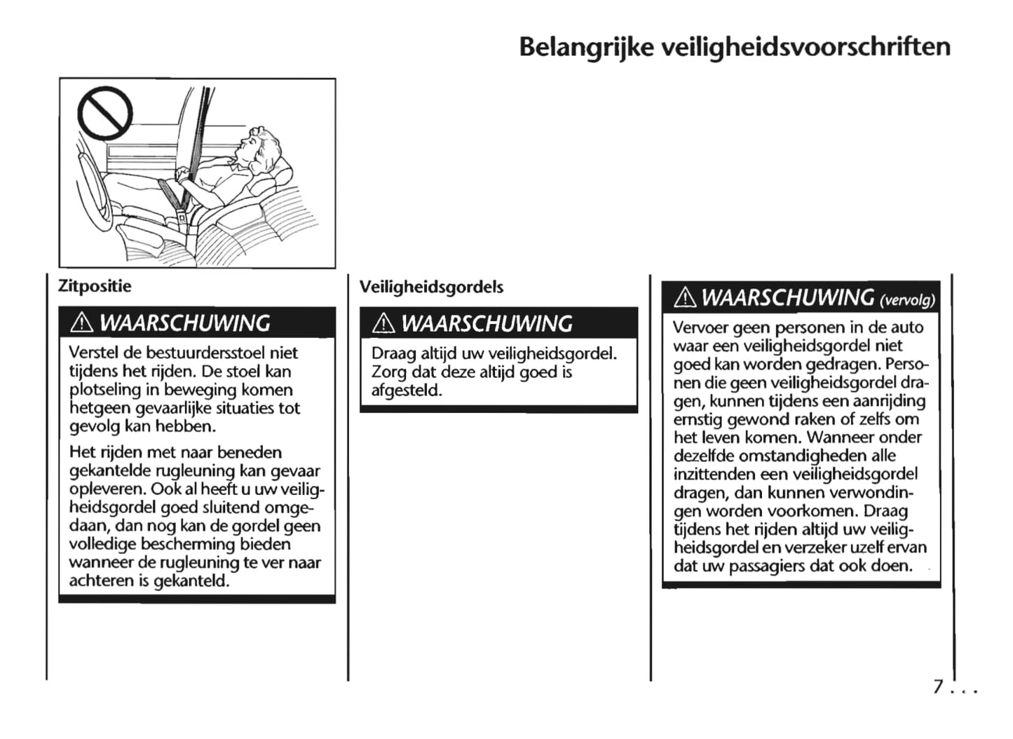 1997-2005 Chevrolet Trans Sport Gebruikershandleiding | Nederlands