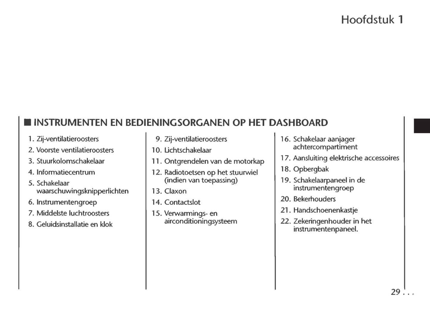 1997-2005 Chevrolet Trans Sport Gebruikershandleiding | Nederlands