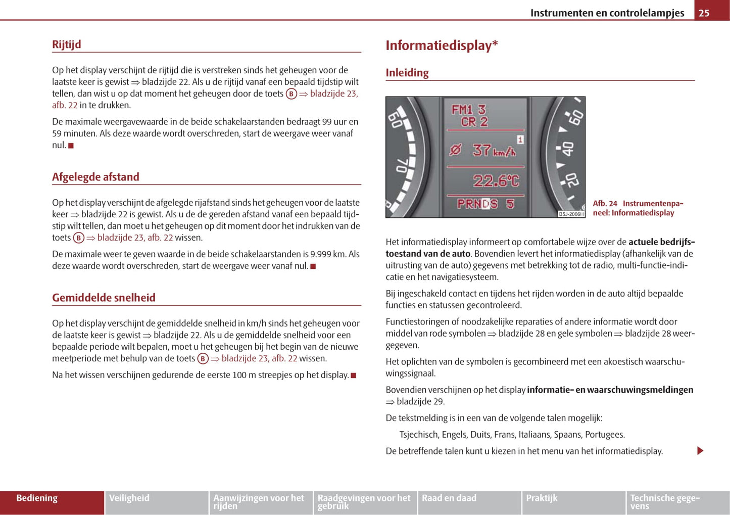 2009-2010 Skoda Roomster Owner's Manual | Dutch