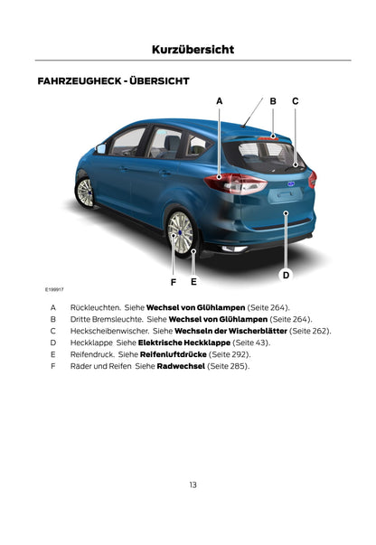 2015 Ford C-Max Owner's Manual | German