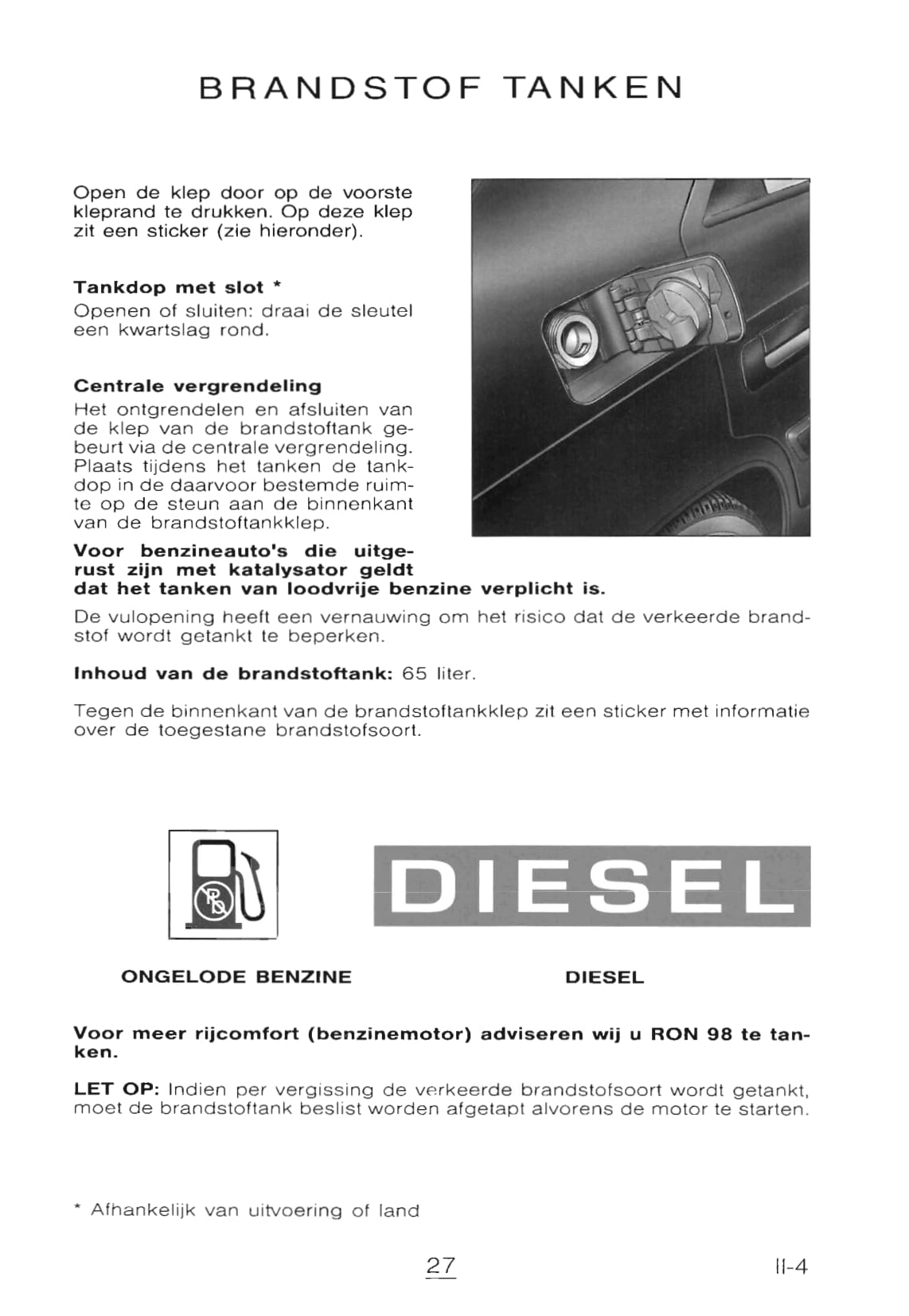 1998-1999 Citroën Xantia Owner's Manual | Dutch