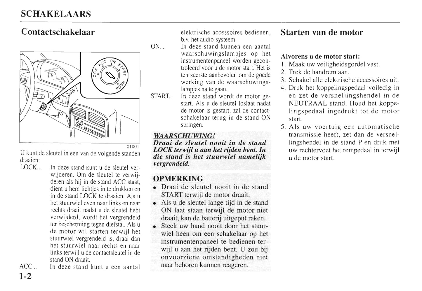 1997-1998 Kia Sportage Owner's Manual | Dutch