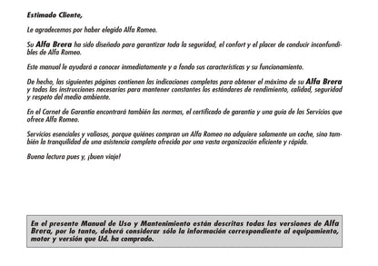 2008-2011 Alfa Romeo Brera Gebruikershandleiding | Spaans