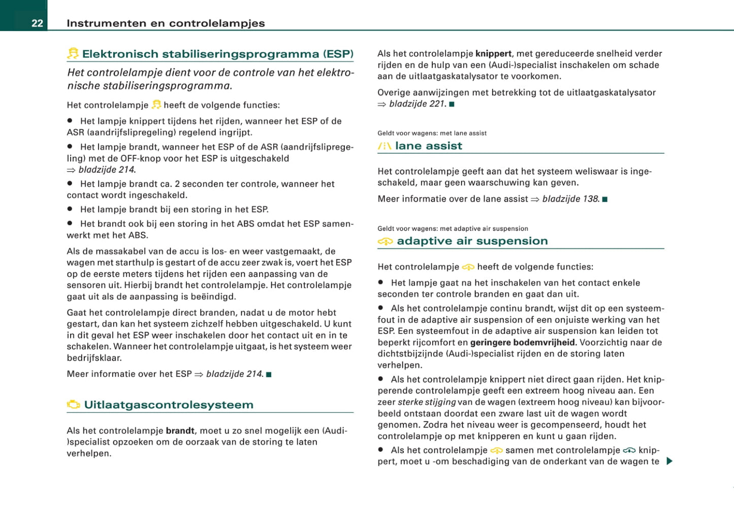 2008-2011 Audi A6 Gebruikershandleiding | Nederlands