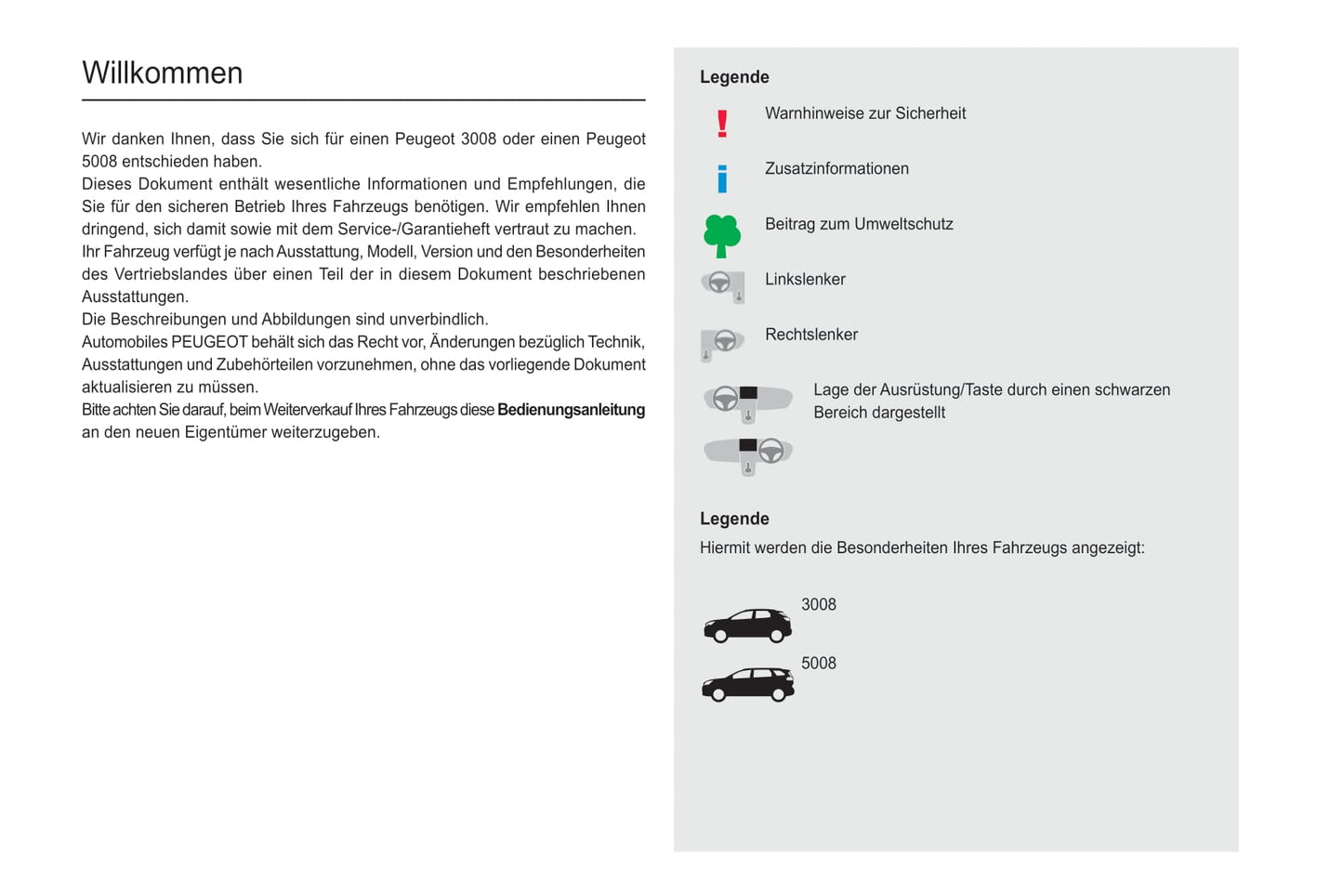 2020-2022 Peugeot 3008/5008 Bedienungsanleitung | Deutsch