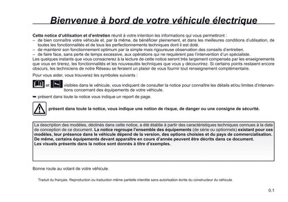 2019-2021 Renault Zoe Manuel du propriétaire | Français