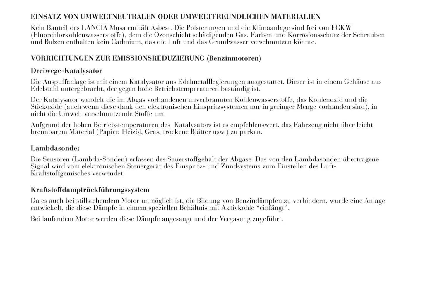 2004-2008 Lanica Musa Gebruikershandleiding | Duits