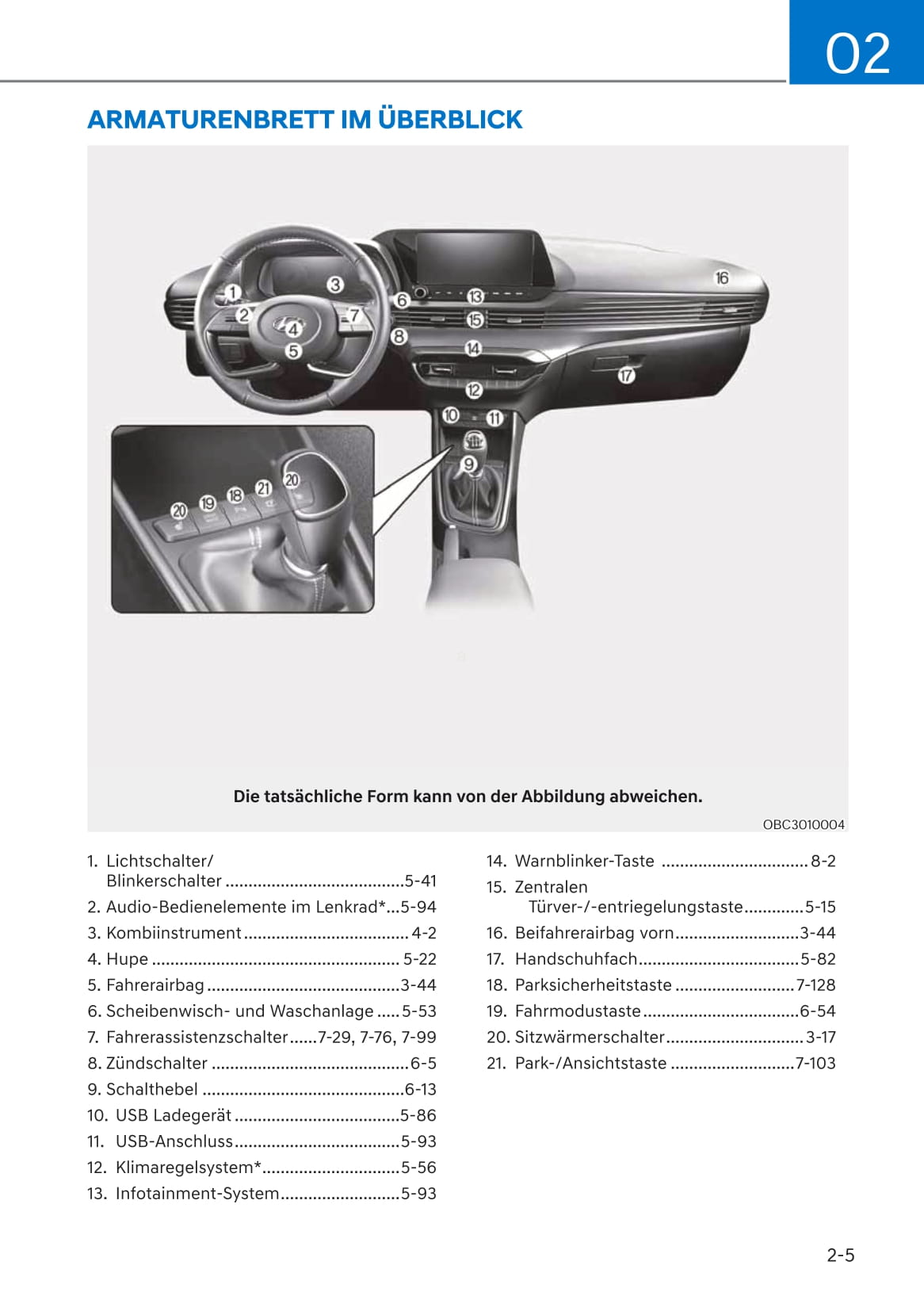 2020-2021 Hyundai i20 Owner's Manual | German
