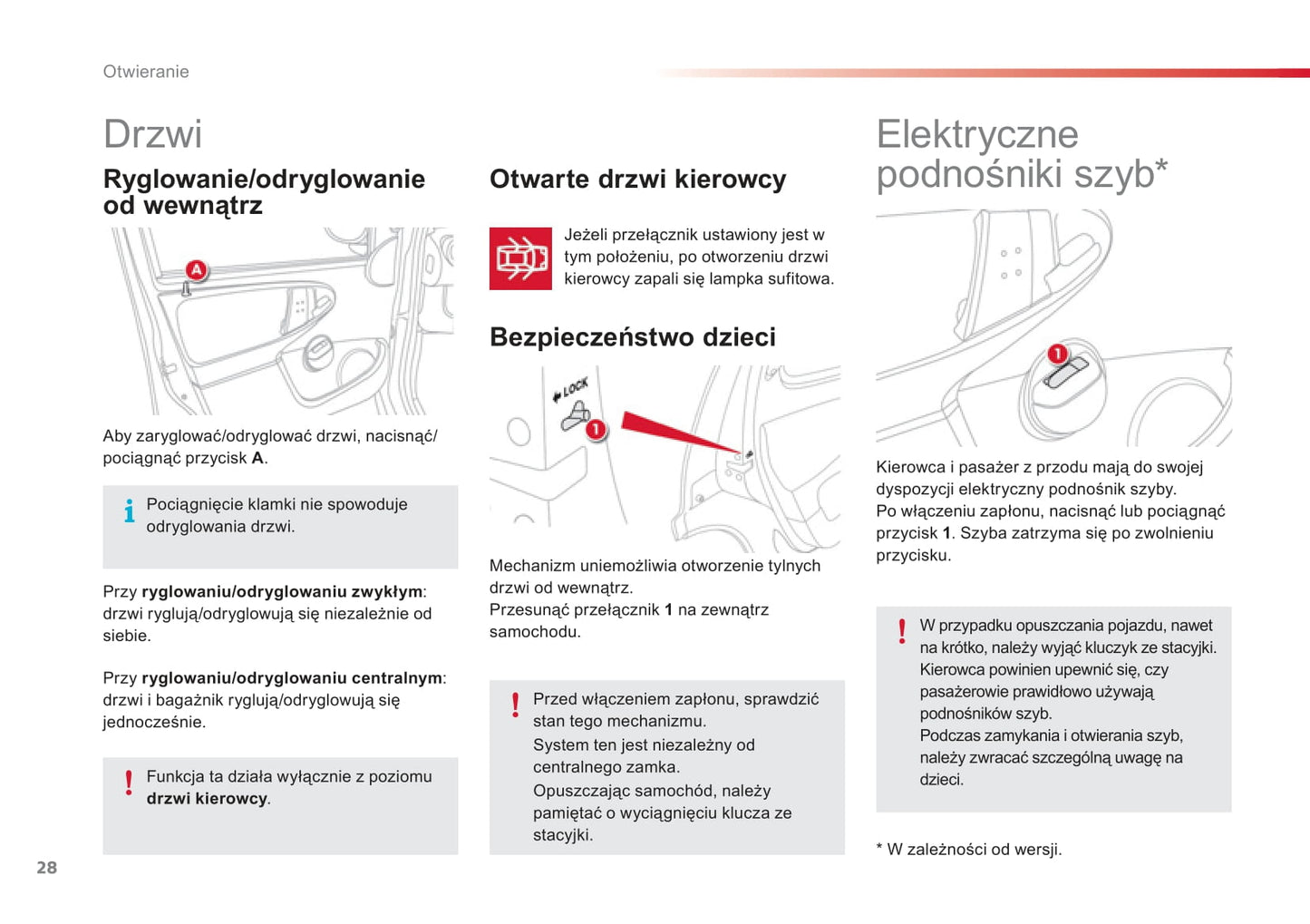 2012-2014 Citroën C1 Owner's Manual | Polish