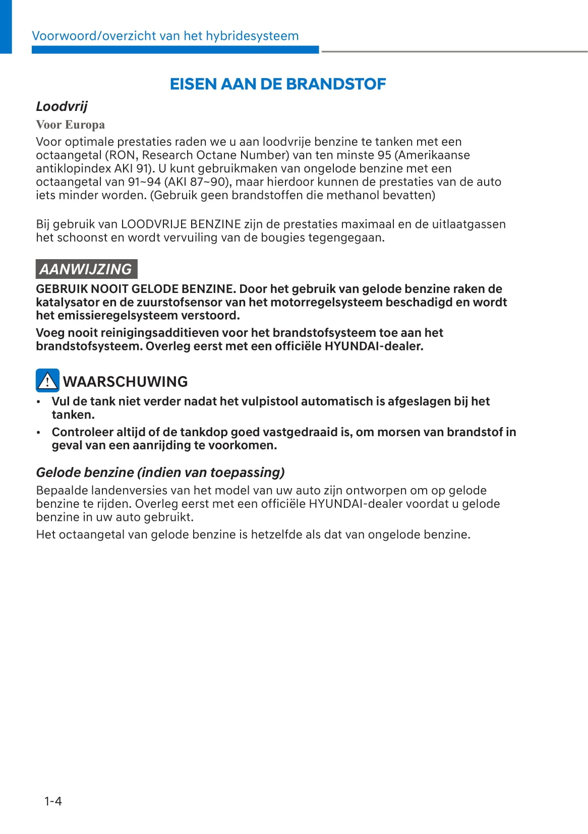 2021-2022 Hyundai Kona Hybrid Owner's Manual | Dutch