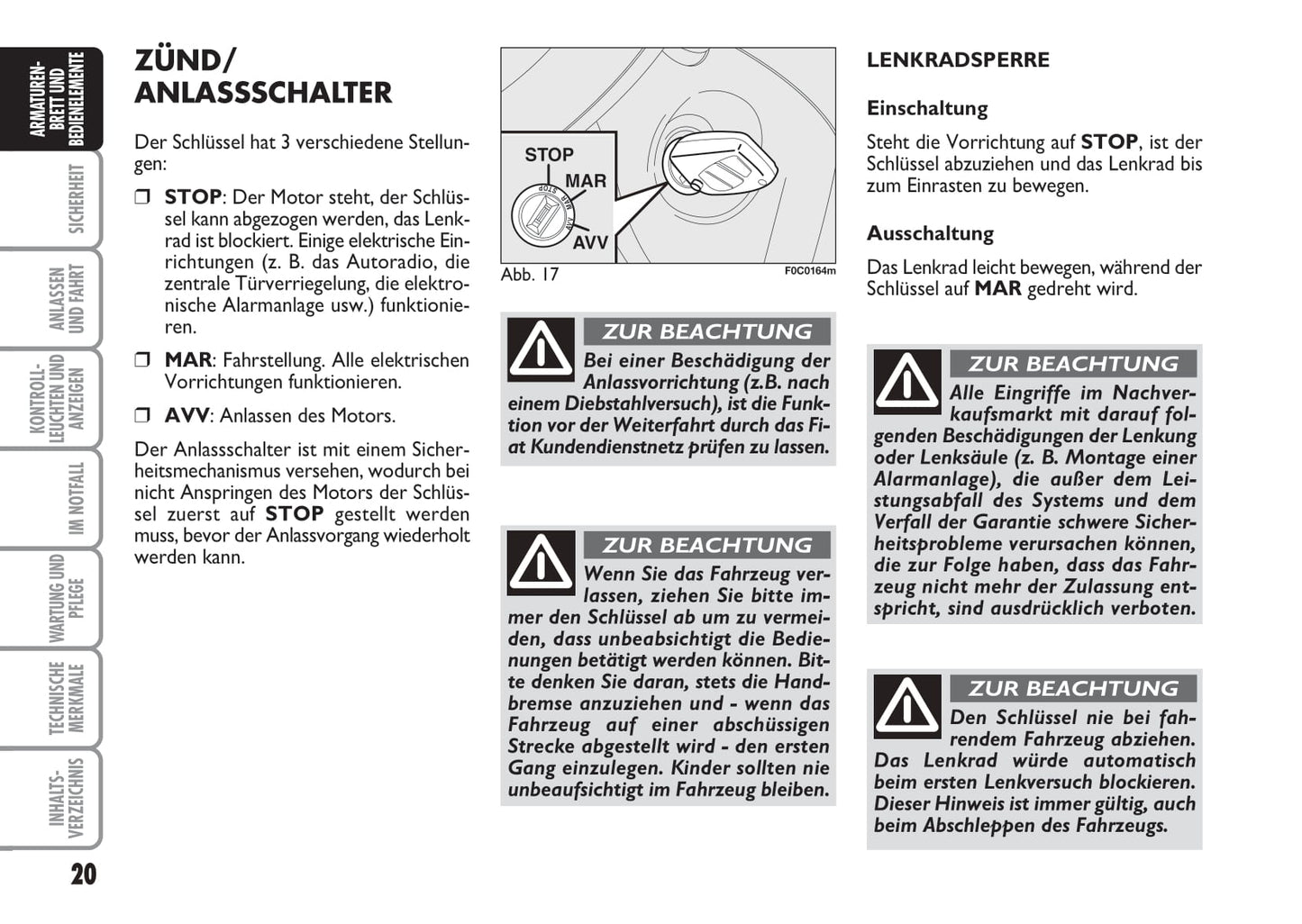 2006-2007 Fiat Stilo Owner's Manual | German