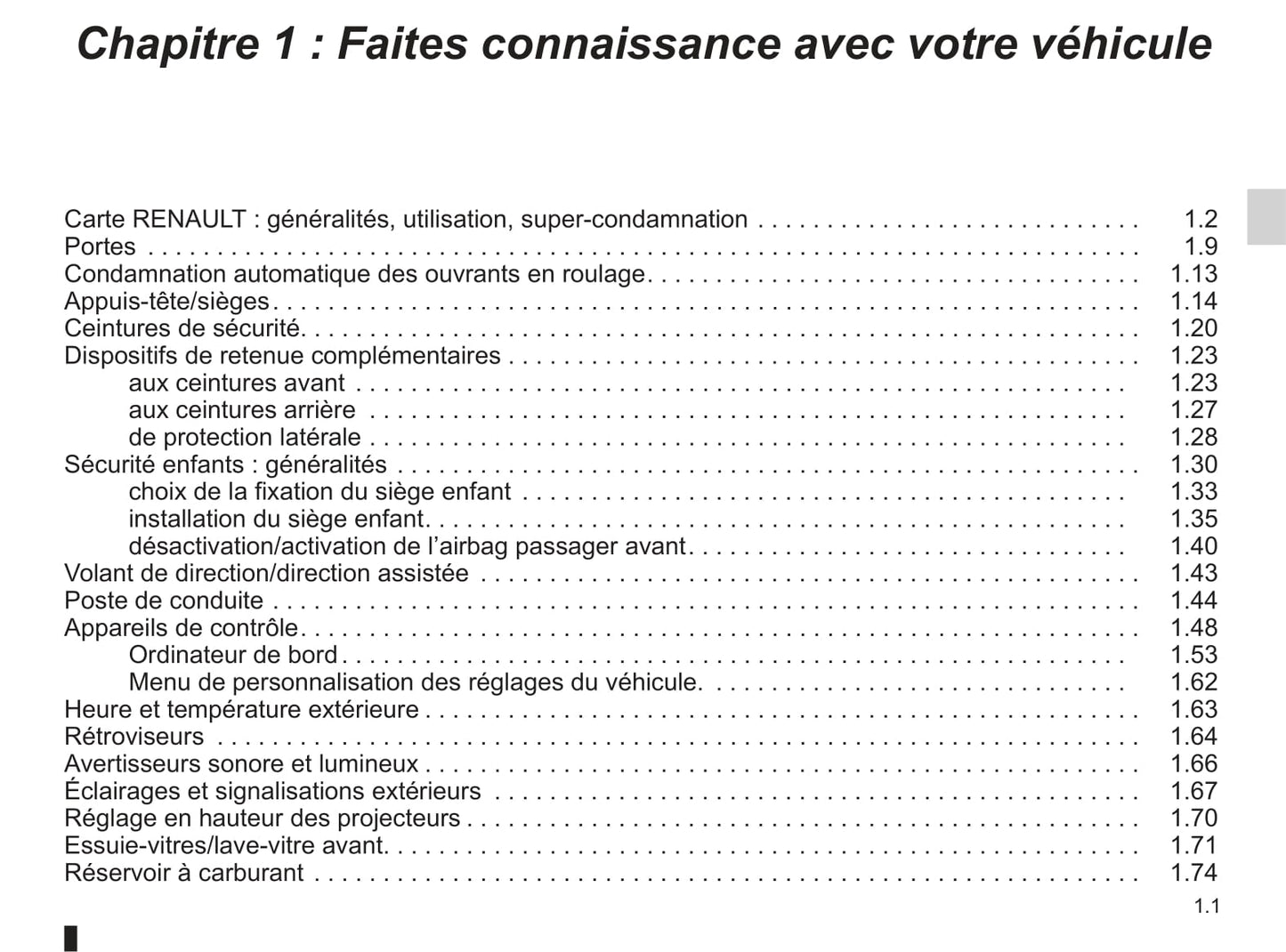 2010-2011 Renault Latitude Owner's Manual | French