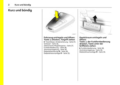 2005-2008 Opel Signum Owner's Manual | German