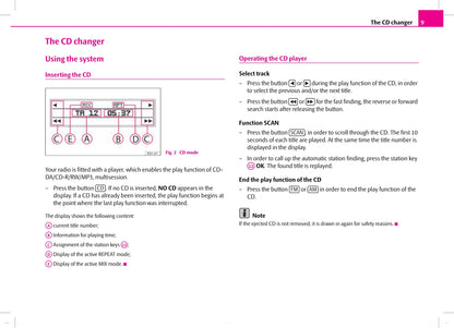 Skoda Radio Dance Owner's Manual 2007