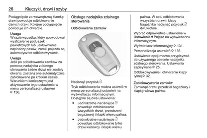 2018-2019 Opel Astra Owner's Manual | Polish