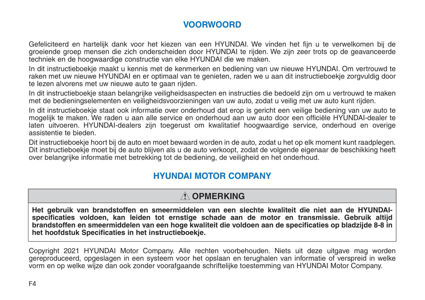 2021-2022 Hyundai i30 N Bedienungsanleitung | Niederländisch