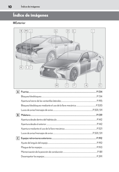 2018-2019 Lexus LS 500h Bedienungsanleitung | Spanisch