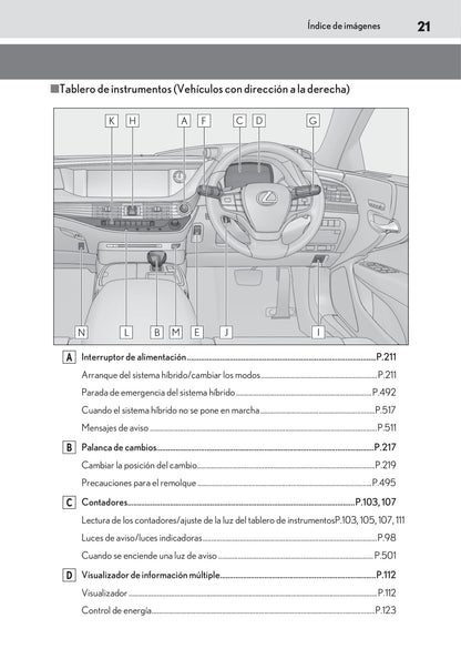 2018-2019 Lexus LS 500h Owner's Manual | Spanish