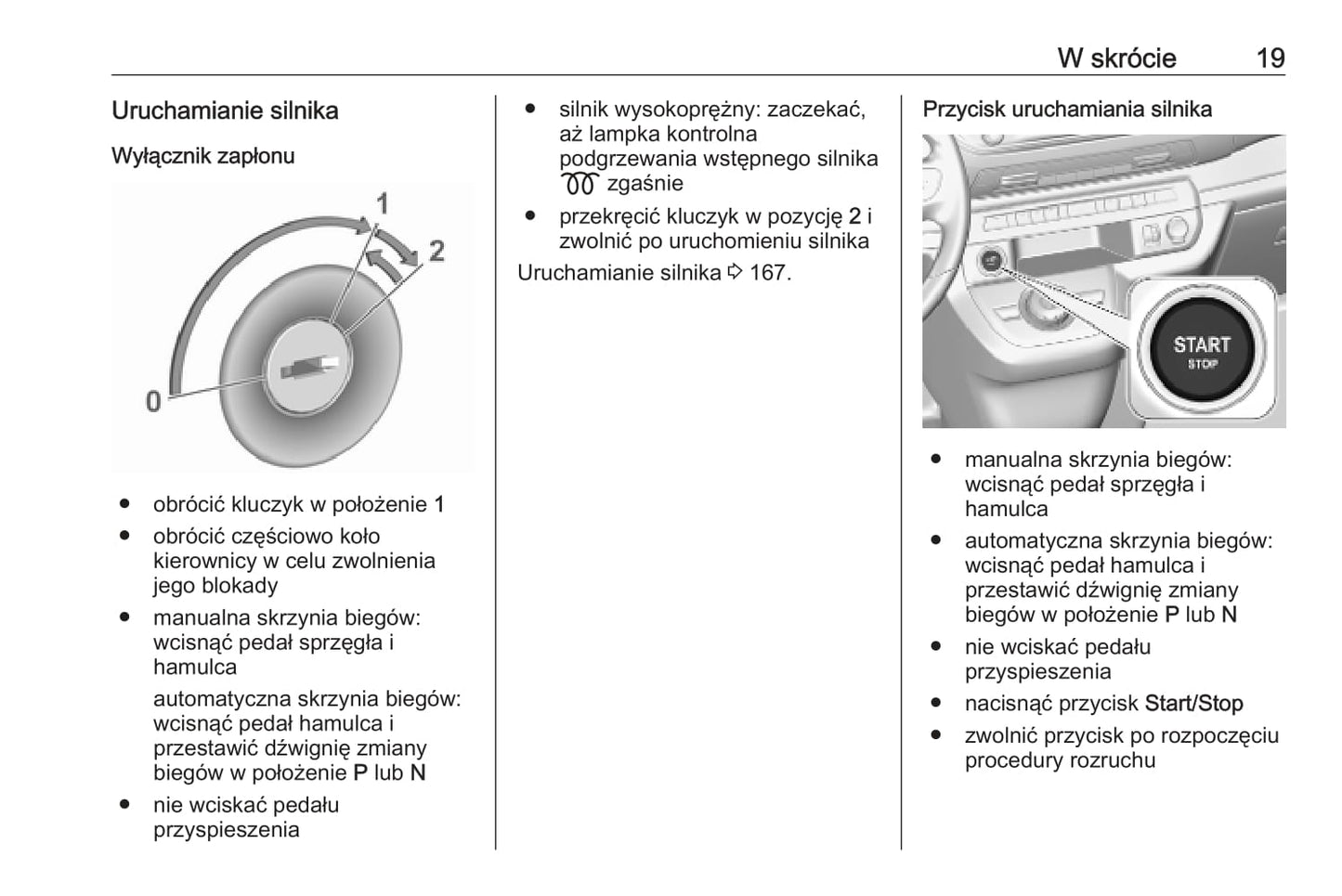 2020 Opel Vivaro Owner's Manual | Polish