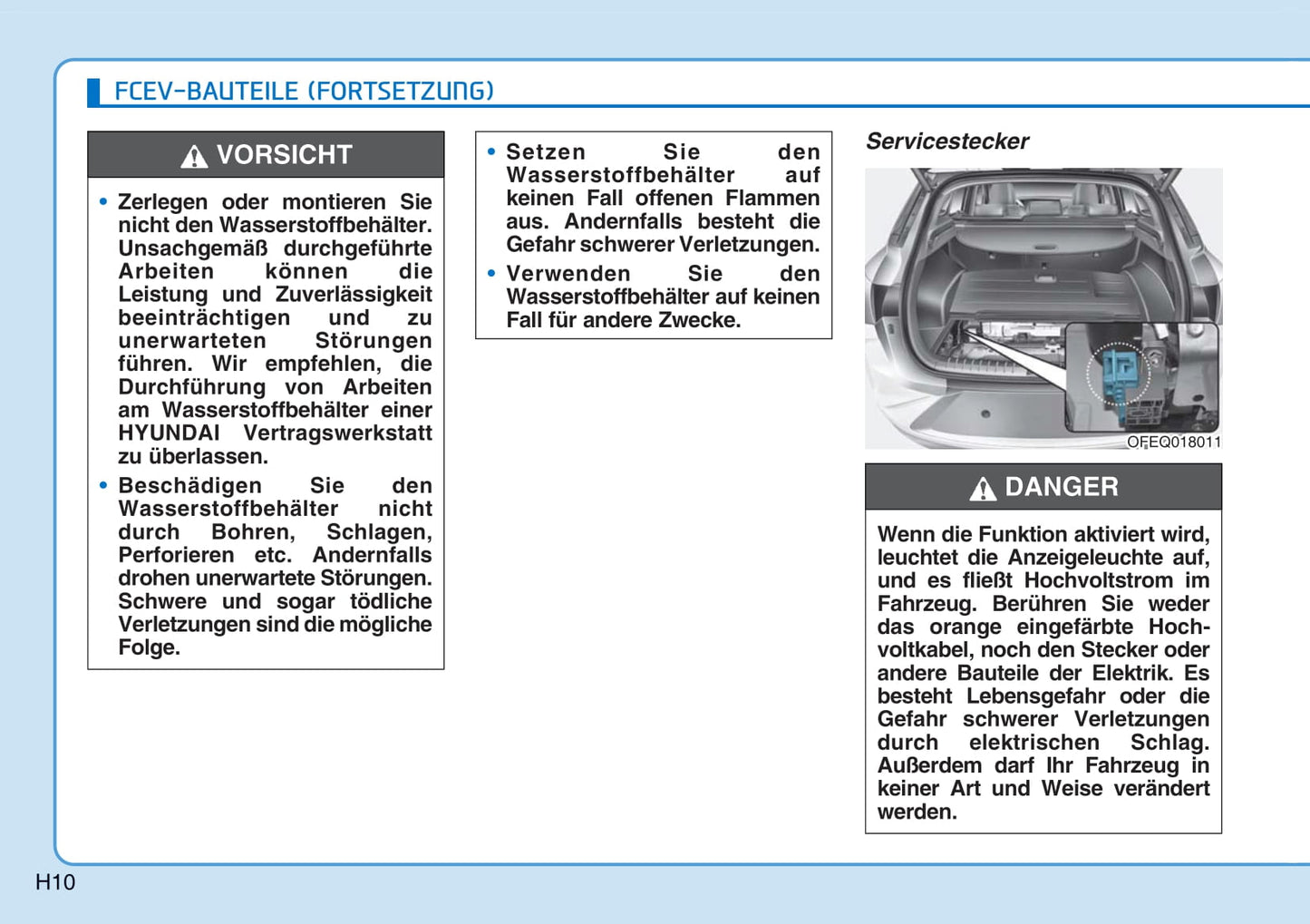 2018-2019 Hyundai Nexo Owner's Manual | German