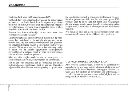 2010-2011 Kia Cee'd Gebruikershandleiding | Nederlands