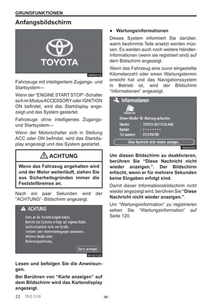 Toyota TNS 510 Bedienungsanleitung