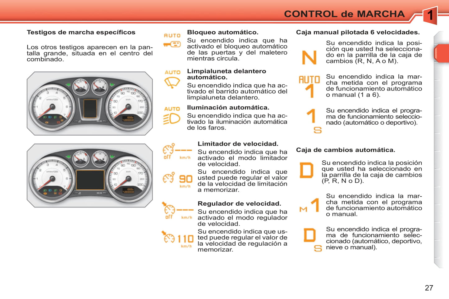 2010-2011 Peugeot 308 Bedienungsanleitung | Spanisch