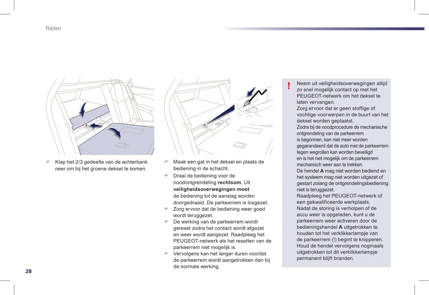 2012-2014 Peugeot 508/508 HYbrid4 Owner's Manual | Dutch