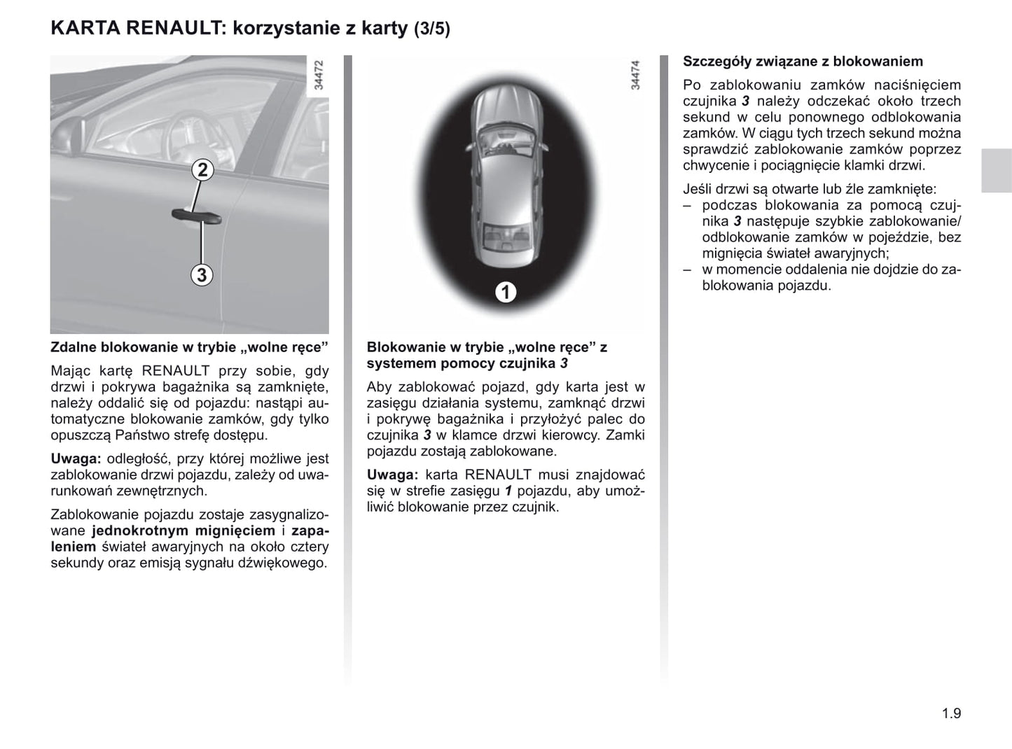 2018-2019 Renault Talisman Owner's Manual | Polish