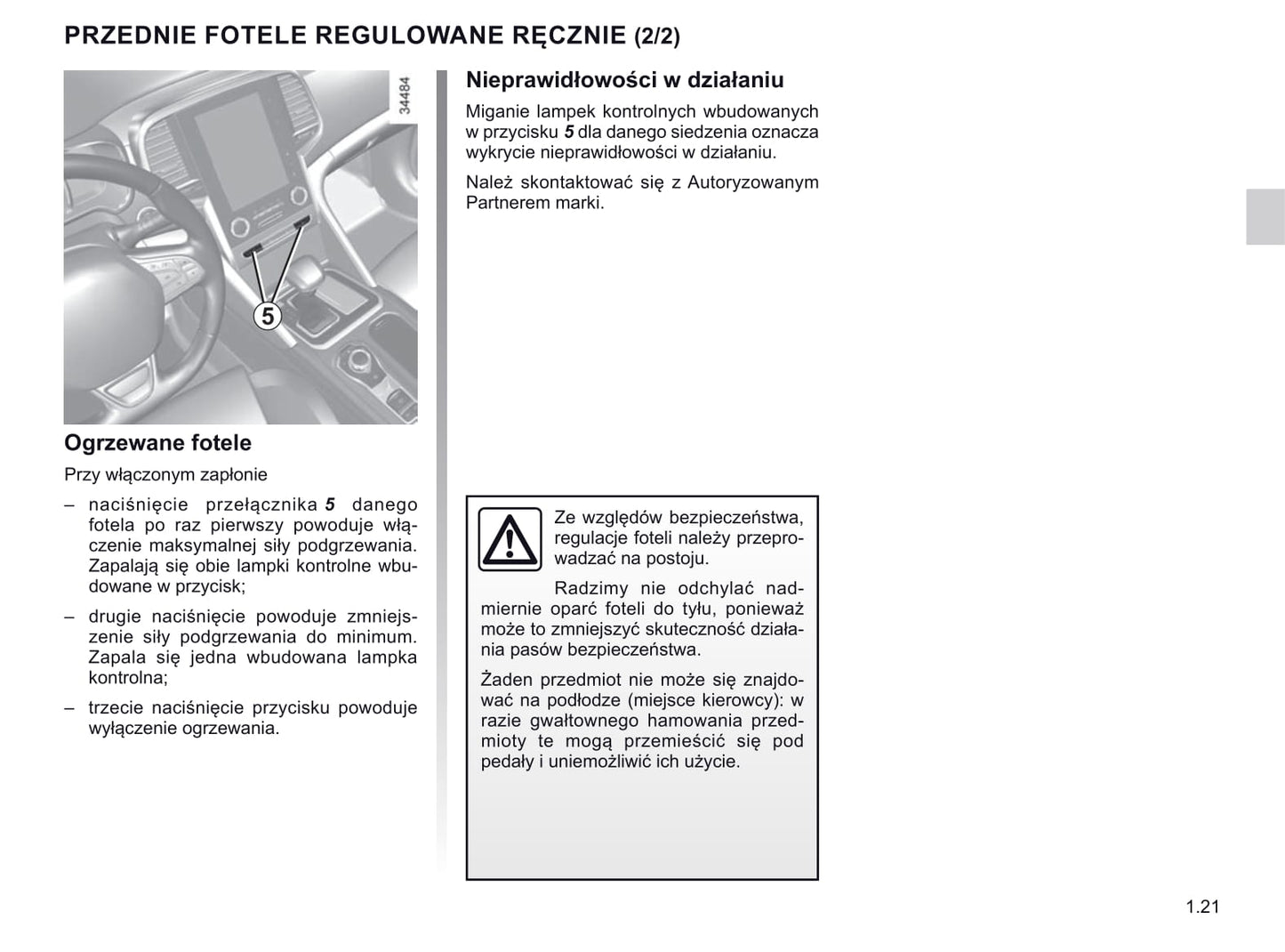 2018-2019 Renault Talisman Owner's Manual | Polish