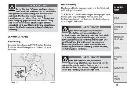 2013-2014 Fiat Bravo Bedienungsanleitung | Deutsch