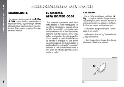 2003-2005 Alfa Romeo 156 Gebruikershandleiding | Spaans