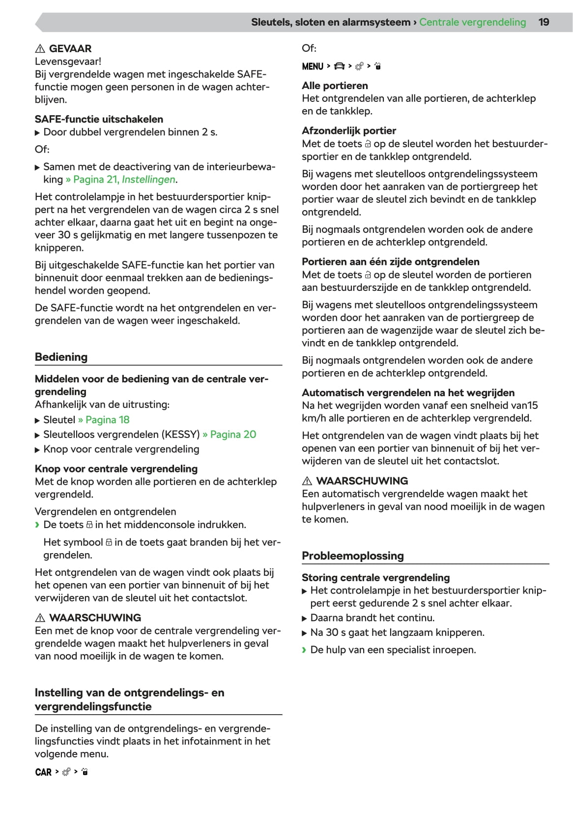 2018-2021 Skoda Fabia Bedienungsanleitung | Niederländisch