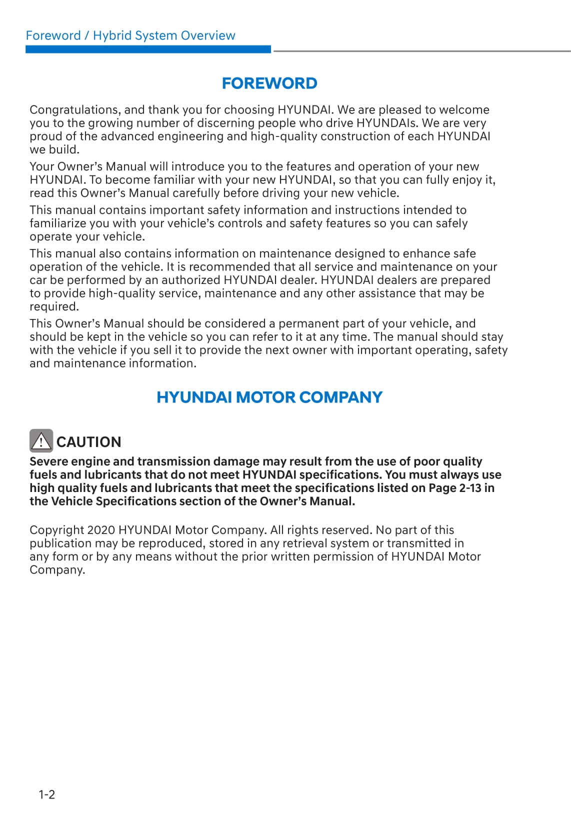 2019-2023 Hyundai Santa Fe Hybrid Bedienungsanleitung | Englisch