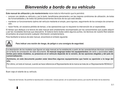 2013-2017 Renault Captur Manuel du propriétaire | Espagnol