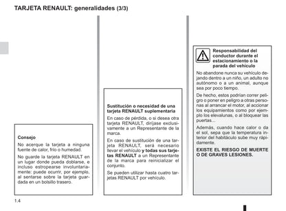 2016-2017 Renault Captur Owner's Manual | Spanish
