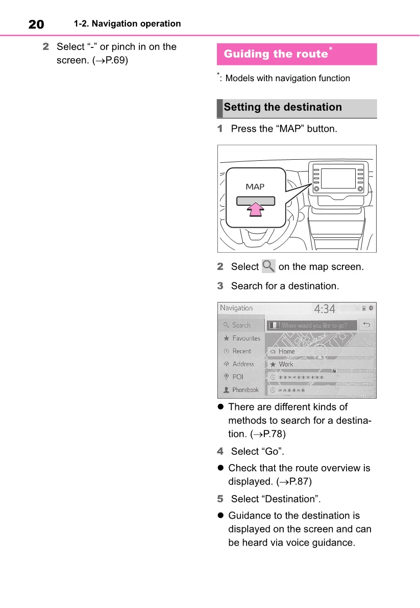 Toyota Yaris Cross Navigation / Multimedia Owner's Manual 2021 - 2023