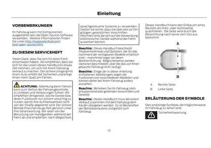2021-2022 Ford Kuga Vignale Bedienungsanleitung | Deutsch
