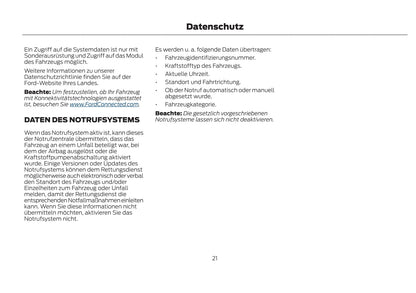 2021-2022 Ford Kuga Vignale Owner's Manual | German