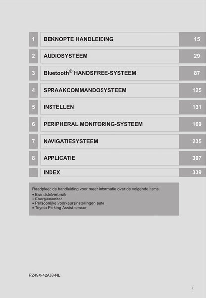 Toyota RAV4/H Handleiding Navigatie- en Multimediasysteem 2015